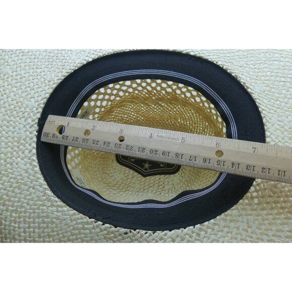 NEW Cavender's Western Hat Woven Raffia L Conforming Breathable Natural Stiff - Picture 8 of 10